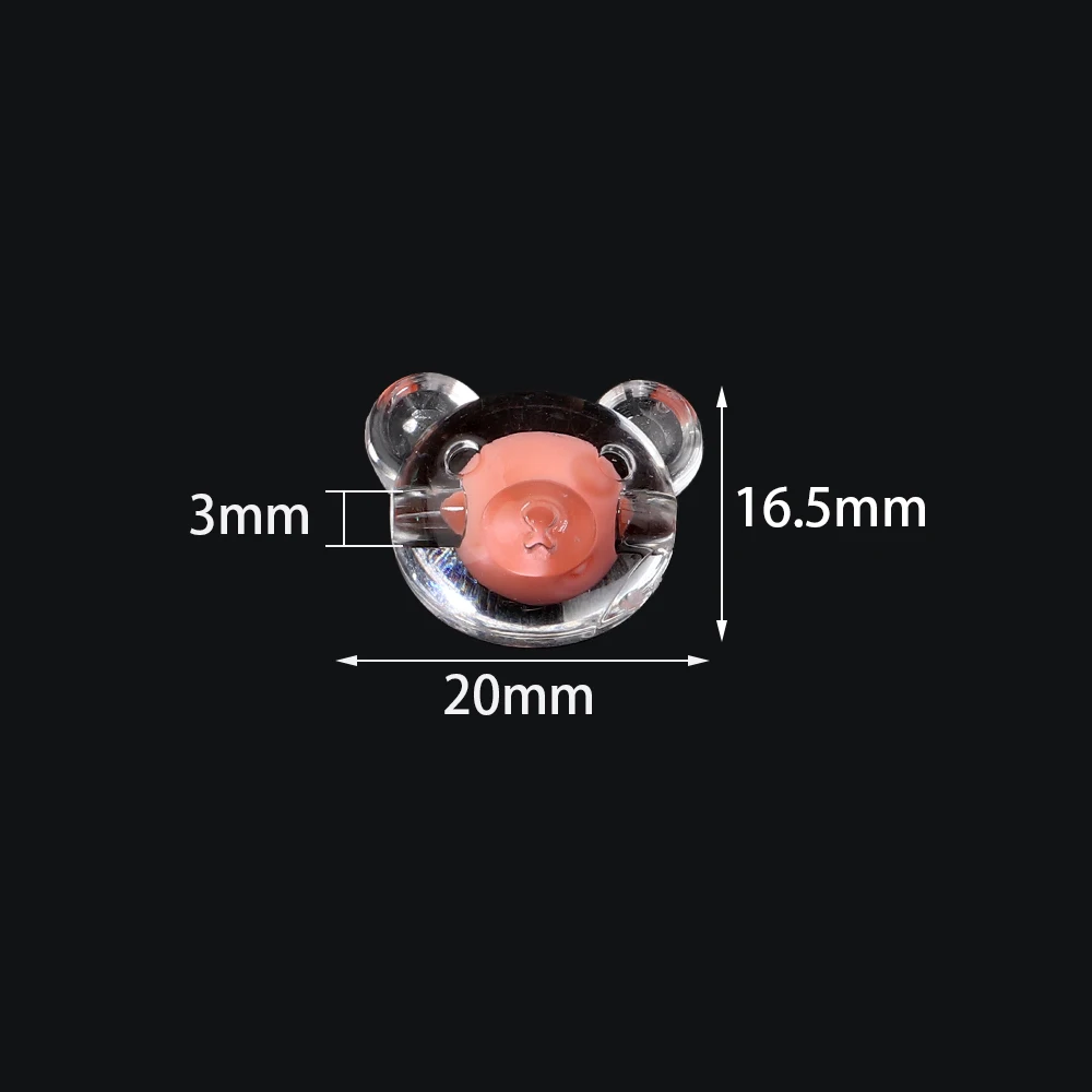 20pcs Colorful Bear Acrylic Beads Cute Transparent Gummy Bear Series Bead For Jewelry Making DIY Bracelet Earring Christmas Gift