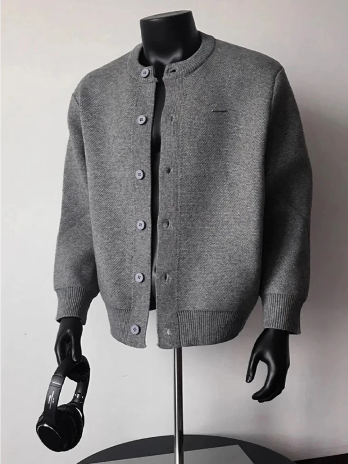 

Light ey Knitted Open Cardigan Men's Sle Autumn Winter Lazy Sle Baseball Collar Sweater Cleanfit Casual Loose Fit Long ...