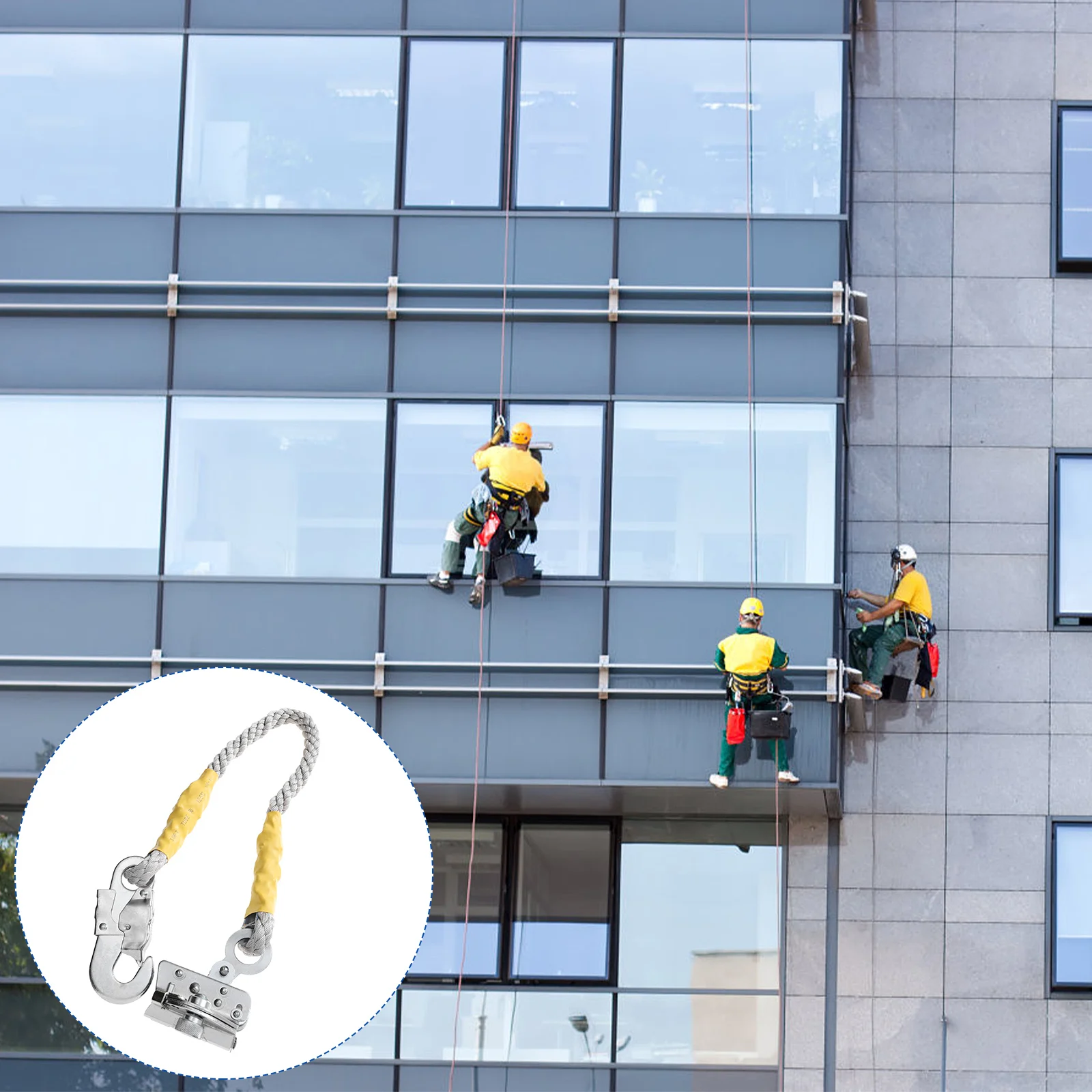 

Self-locking Device Safety Rope Lock Climbing Sturdy Steel Material Anti-corrosion Long-lasting Durable Practical Design Labor