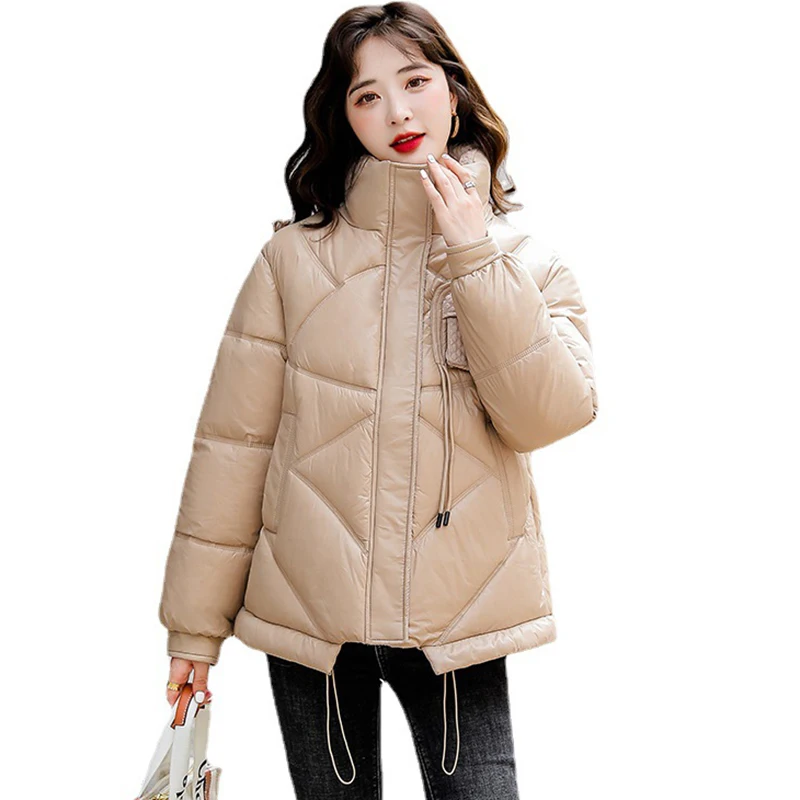 

Parka Women 2022New Winter Jacket Cotton Padded Coat Casual Parkas Short Jackets Thick Warm Female Overcoat Outwear Mujer Coats