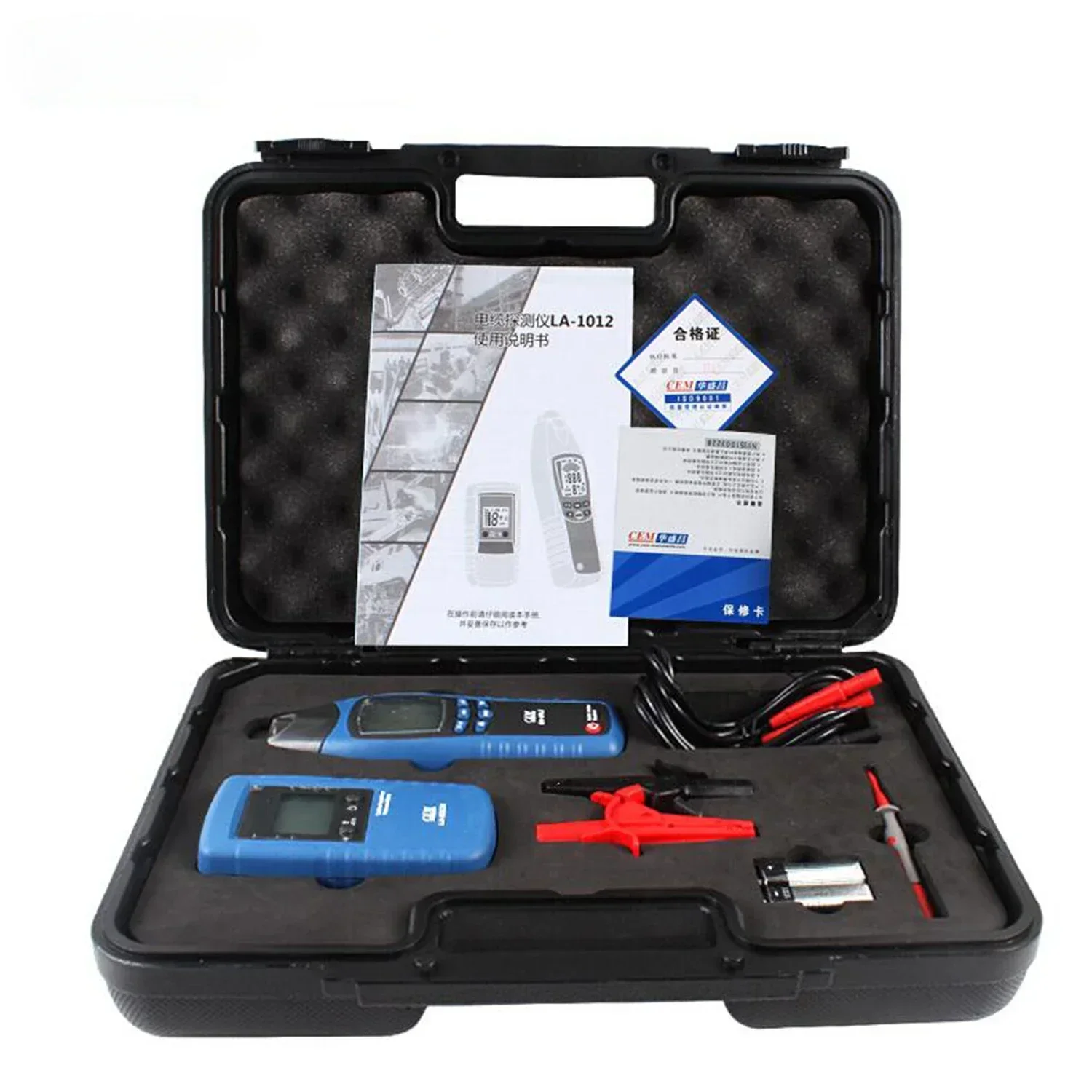 CEM LA-1012 General Cable Locator Tester Receiver with Transmitter Line Tracker Line Finding Multifunctional Line Detector.