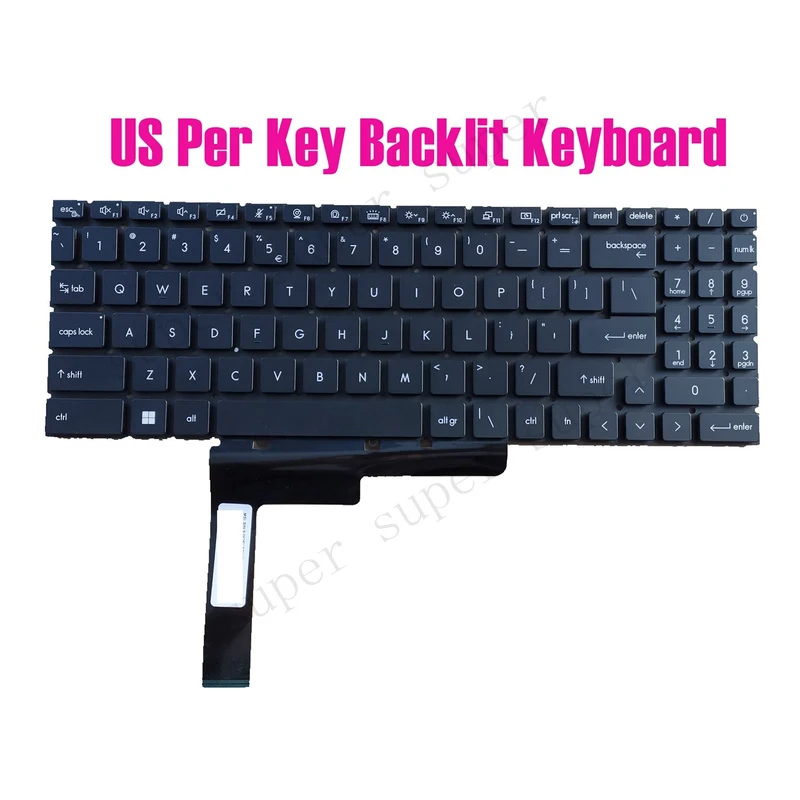 

SSS+ US Keyboard for MSI Creator Z17 A12UET/A12UGST/A12UGT/A12UHST/A12UHT(MS-17N1)