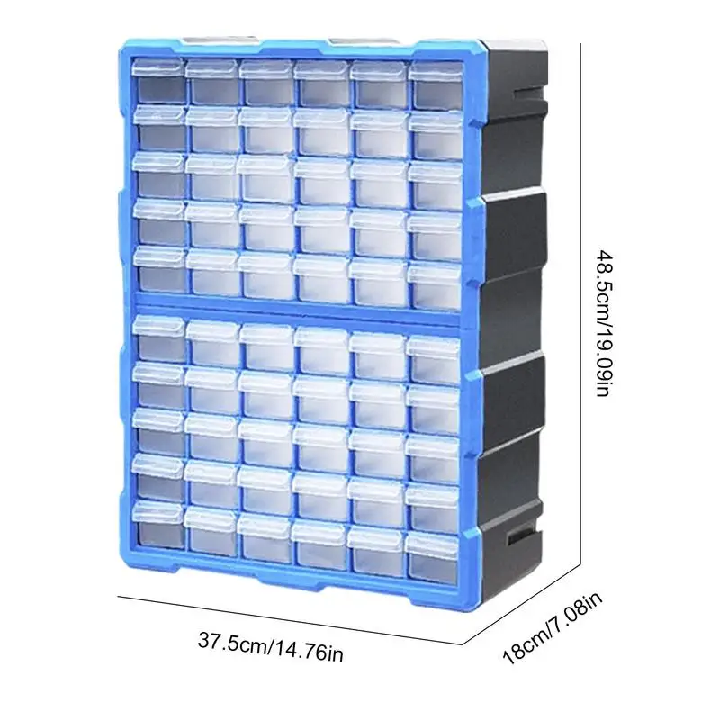 Parts Storage Organizer 60 Drawer Parts Cabinet Easily Stackable Drawer Storage For Hardware Crafts For Garage Organization