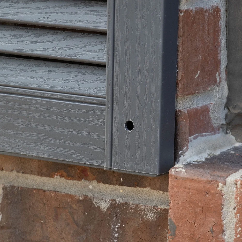 Vinyl Open Louver Shutters Standard Cathedral Top Home Exterior Installation Hardware Included Durable Lightweight Weather