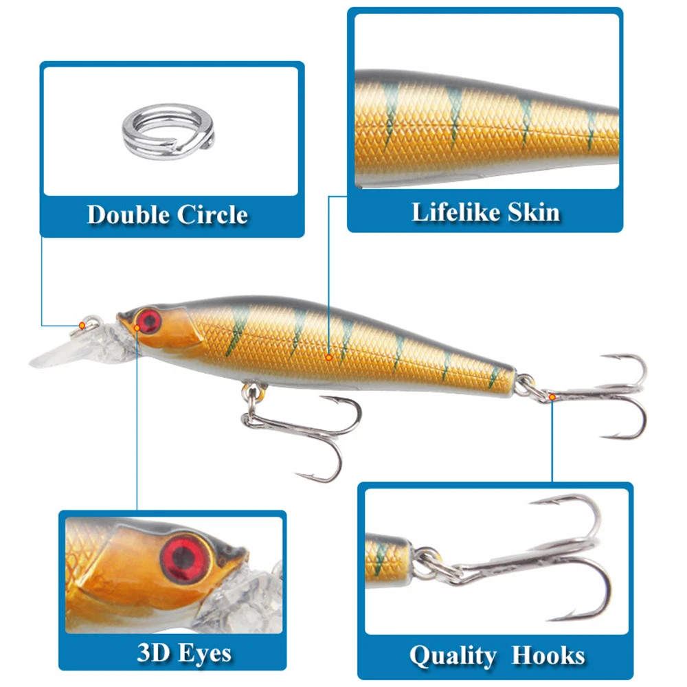 8.8cm8.5g Artificial Bait Perch Cocked Mouth Hard Bait Freshwater Sea Fishing Flip Mouth Perch Proposed Bait Fishing Gear