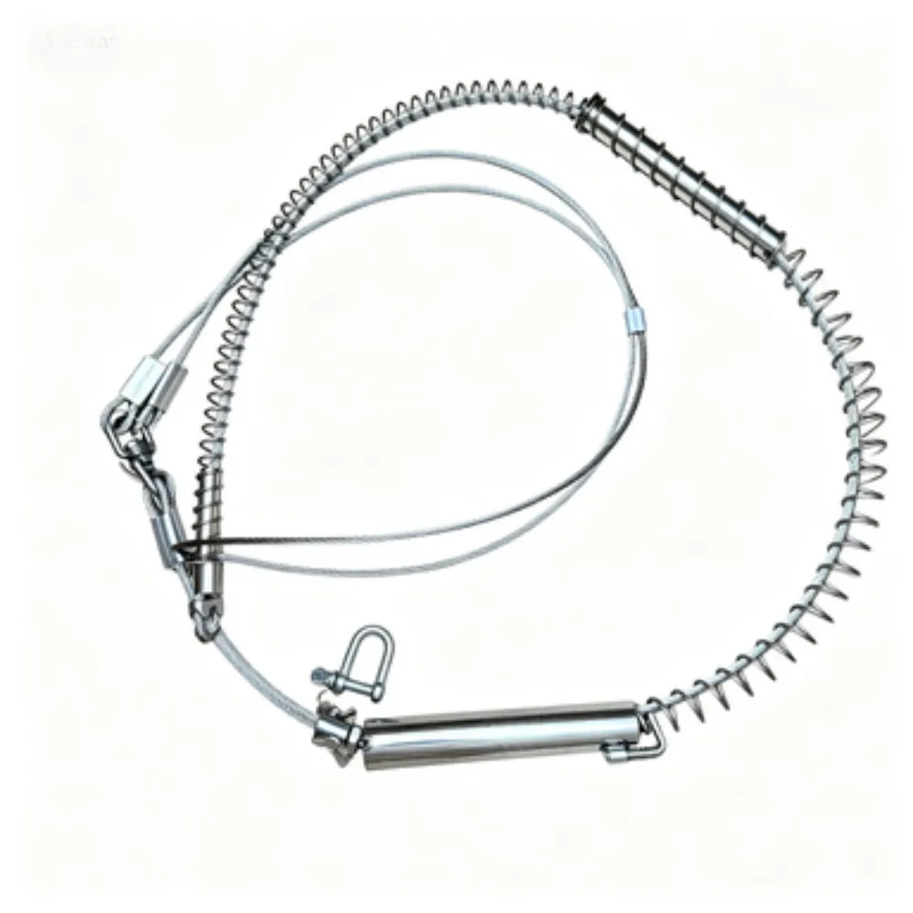 Durable 4mm Diameter Wire Rope Strong Spring With Nuts Spare Parts For Wild Boar Trap