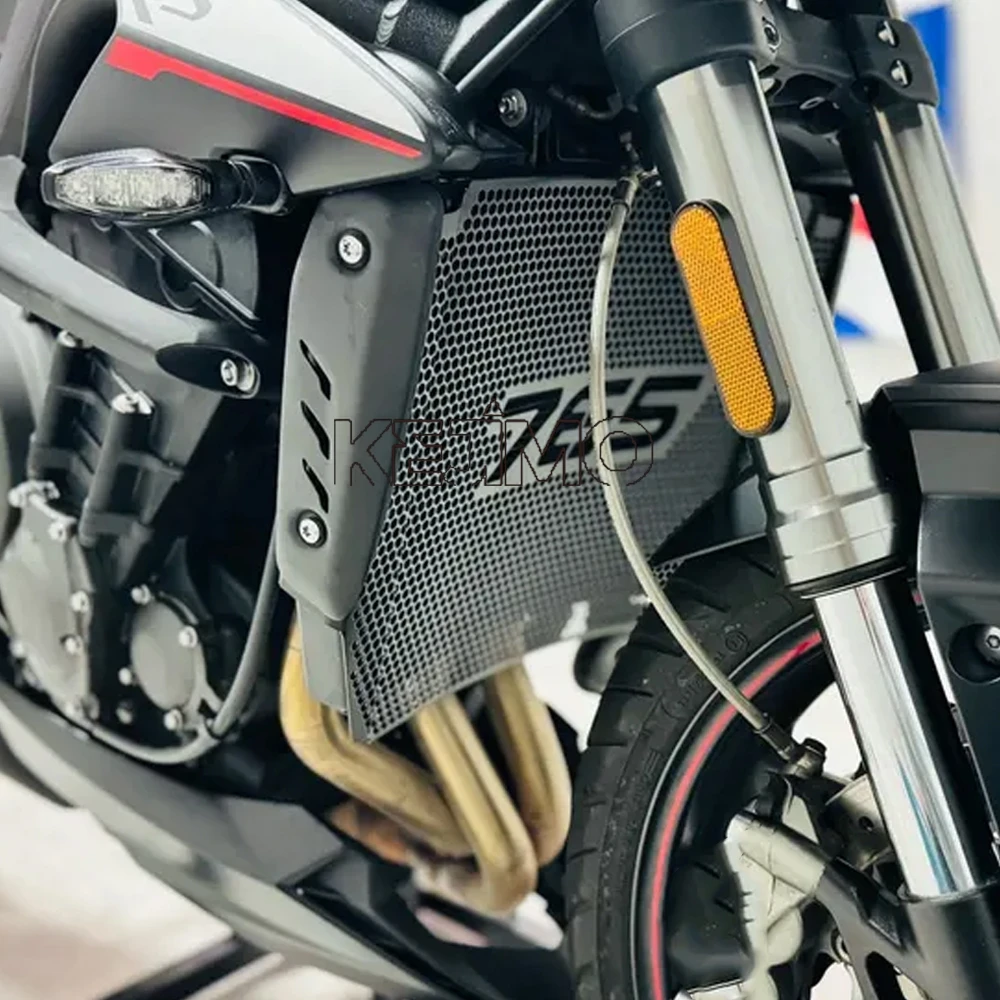 لشارع الثلاثي 765R 765S 765RS 2023 2024 2025 2026 محرك شبكة المبرد غطاء حماية الحرس لشارع الثلاثي 765 R/S/RS #2