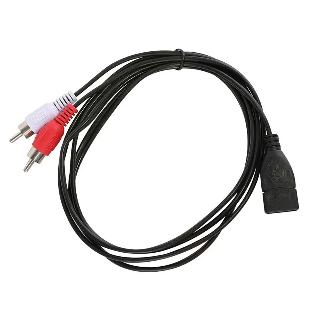USB Male to RCA Male Audio Adapter Male Plug Extension Cable Audio Cable Video Extension Cables USB Female to RCA Male Cable