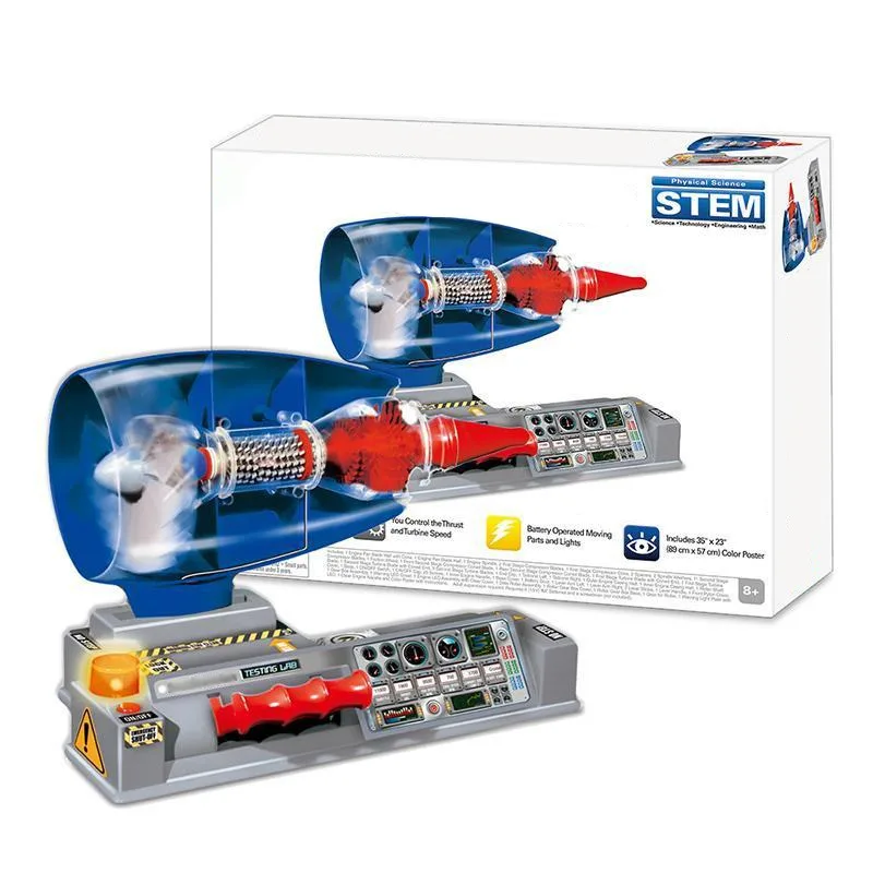 لغز نموذج محرك طائرة ثلاثي الأبعاد تصنعه بنفسك ، طقم تجميع طائرة نفاثة ، ألعاب بناء علمية ، هدية مروحة توربينية محاكاة للصبي