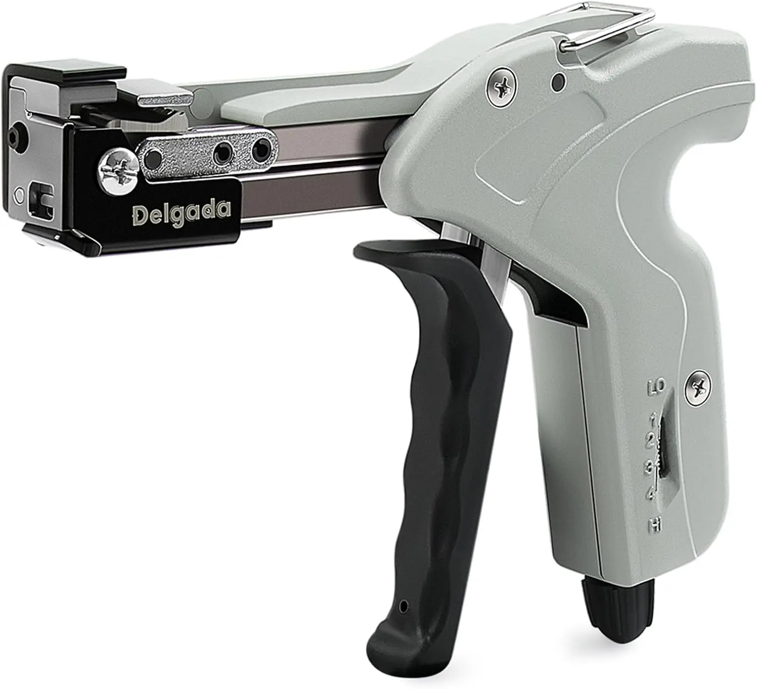 

Stainless Steel Cable Tie Gun, Professional Auto Tightening Cutting Tool, 4-Level Adjustable Tension