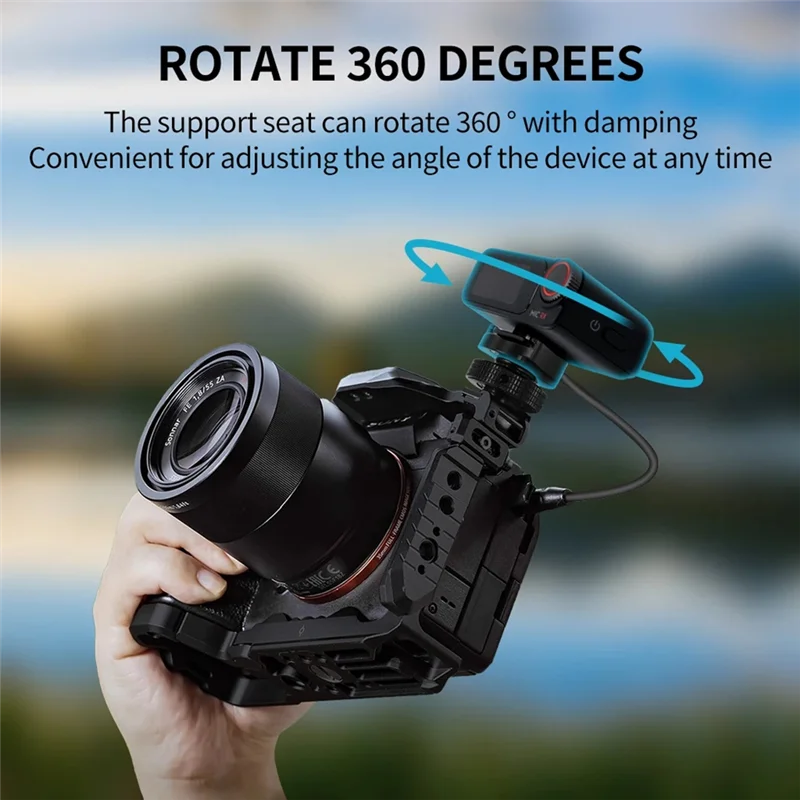 AA60-حامل الحذاء البارد، حامل إمالة لميكروفون Rode DJI لقفص كاميرا ميكروفون بإضاءة LED