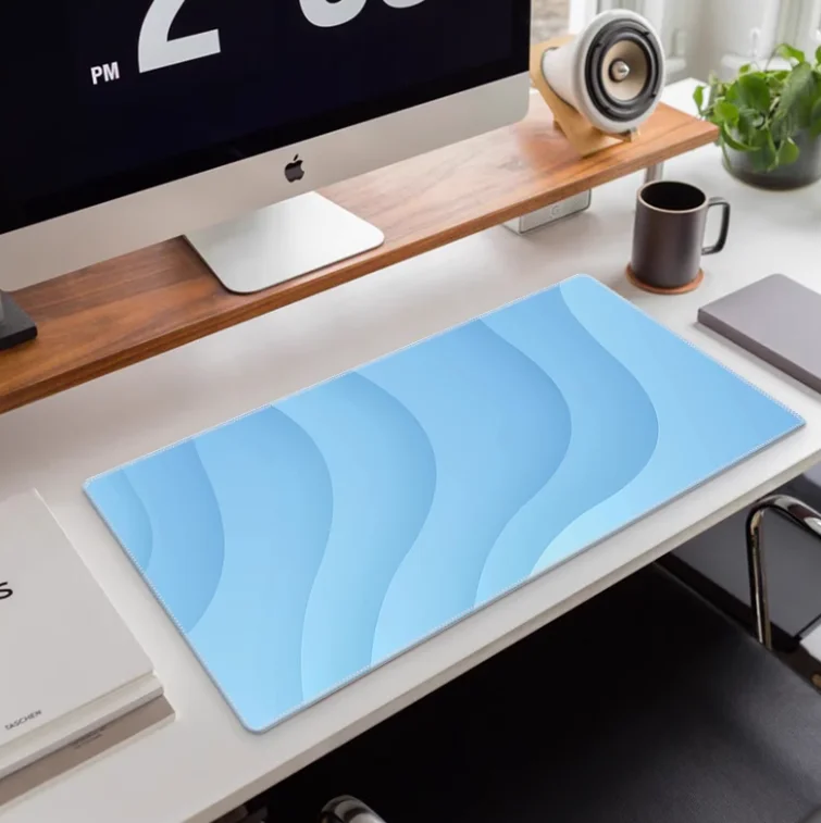 

Aurora Arctic Solid Color Eye Protection Waterproof Super Large Mouse Pad and Desk Mat for Business Office Simple Desktop Pad
