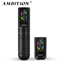 Ambition Seher 2.2-4.2mm Adjustable Stroke Wireless Tattoo Machine Pen 2400mAh Color Touch Screen Battery Strong Coreless Motor