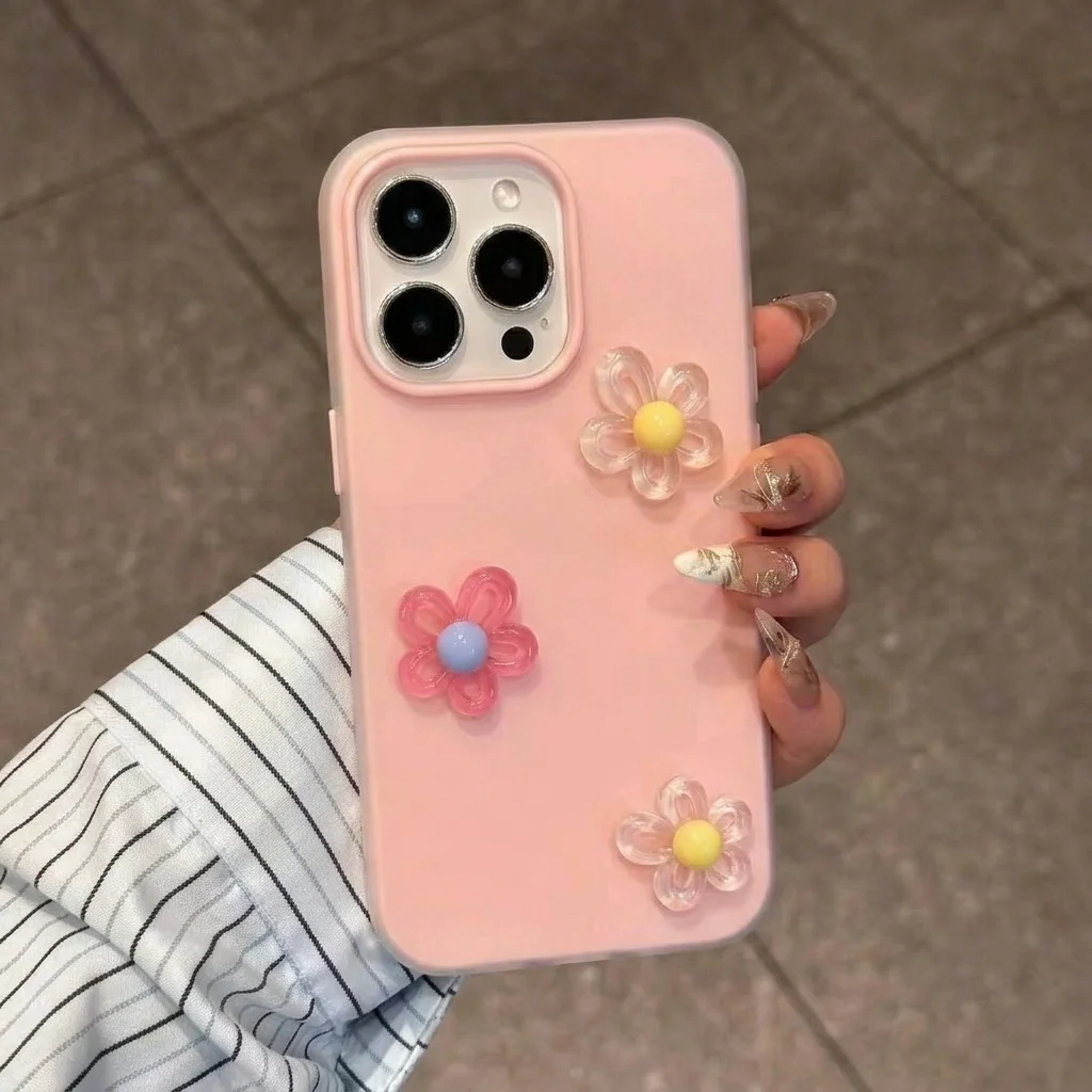 Bonbonfarbene 3D-DIY-Blumen-Lanyard-Handyhülle für Xiaomi 15T 14T Pro 17 Pro Max 15 Pro 11 Lite 5G Stoßfeste TPU Weiche Hülle – Detail 4