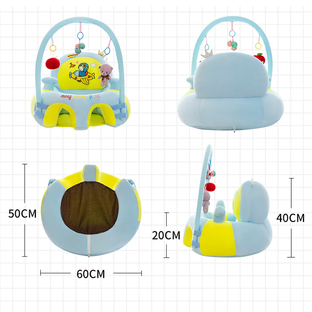 Funda de sofá para asiento de seguridad infantil, sin felpa de algodón, silla para sentarse de aprendizaje, juguetes, nido cómodo para niños pequeños, piel lavable