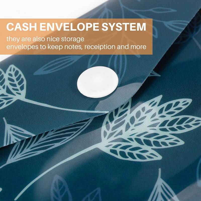 Cash Envelope System, 15 Waterproof Reusable Plastic Budget Envelopes, 15 Budget Sheets And 24 Stickers For Budgeting