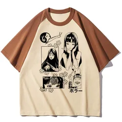 Y2k Cyber Manga Funny t-shirts women printed design t-shirts girl comic y2k Japanese clothes