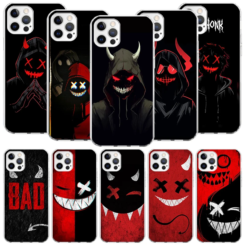 Devil Bad Boy Anime Phone Case For iPhone 16 15 Plus 11 14 Pro Max 13 12 Mini XS X 7 8 + SE Pattern Customized Couqe Cover 11 12