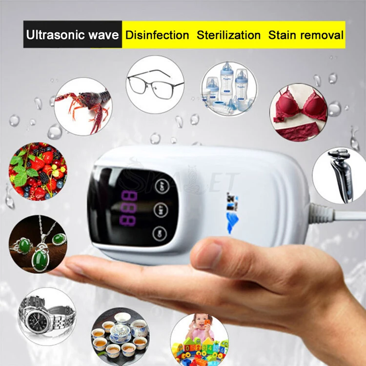 Portable Ultrasonic Cleaner Stick Cleaning Jewelry Parts Teeth Denture Watch Eyeglasses Travel Personal Ultrasound Equipment