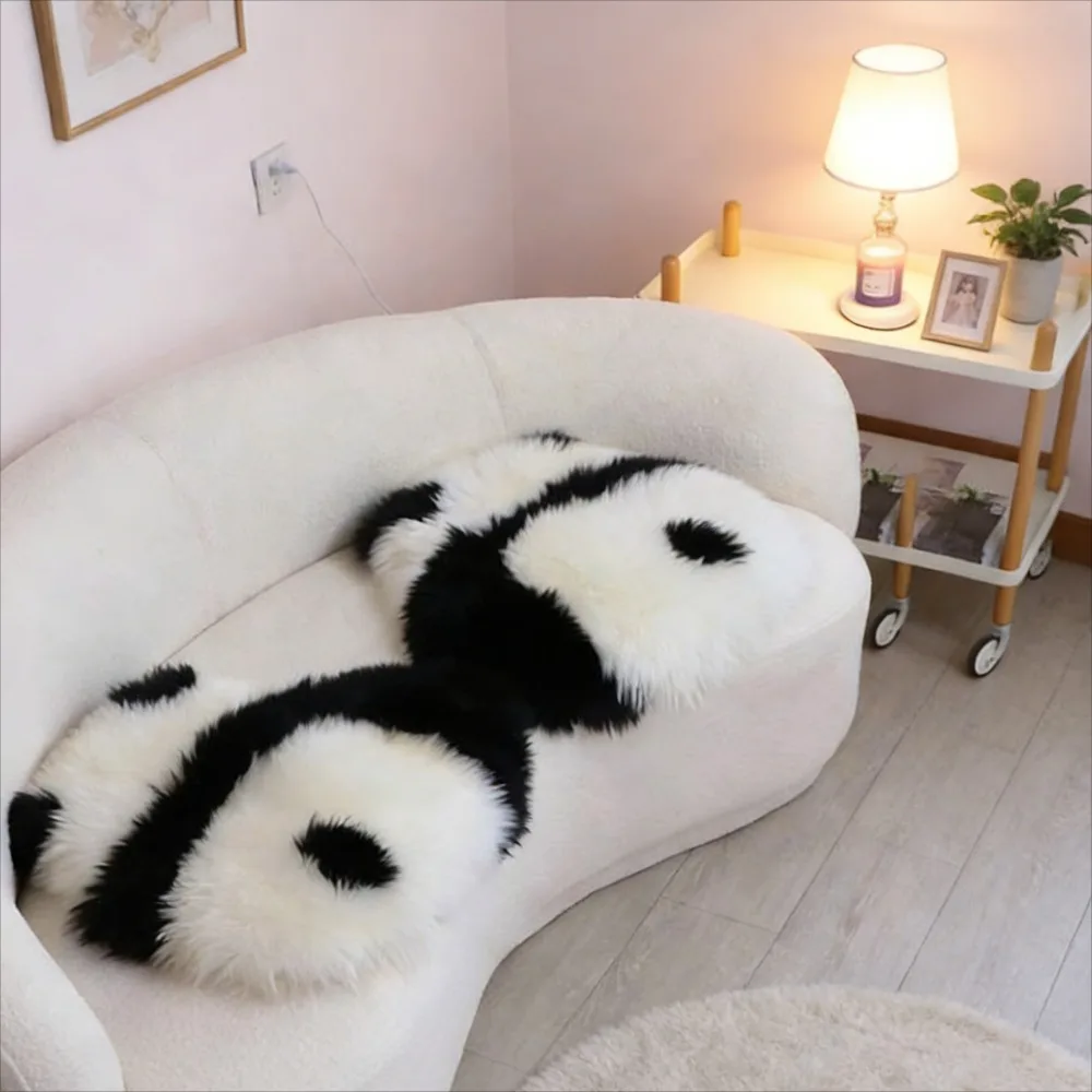 

Cute Plush Panda Seat Cushion Doll Plush Sofa Pillow Long Plush Cushion Seat Cushion