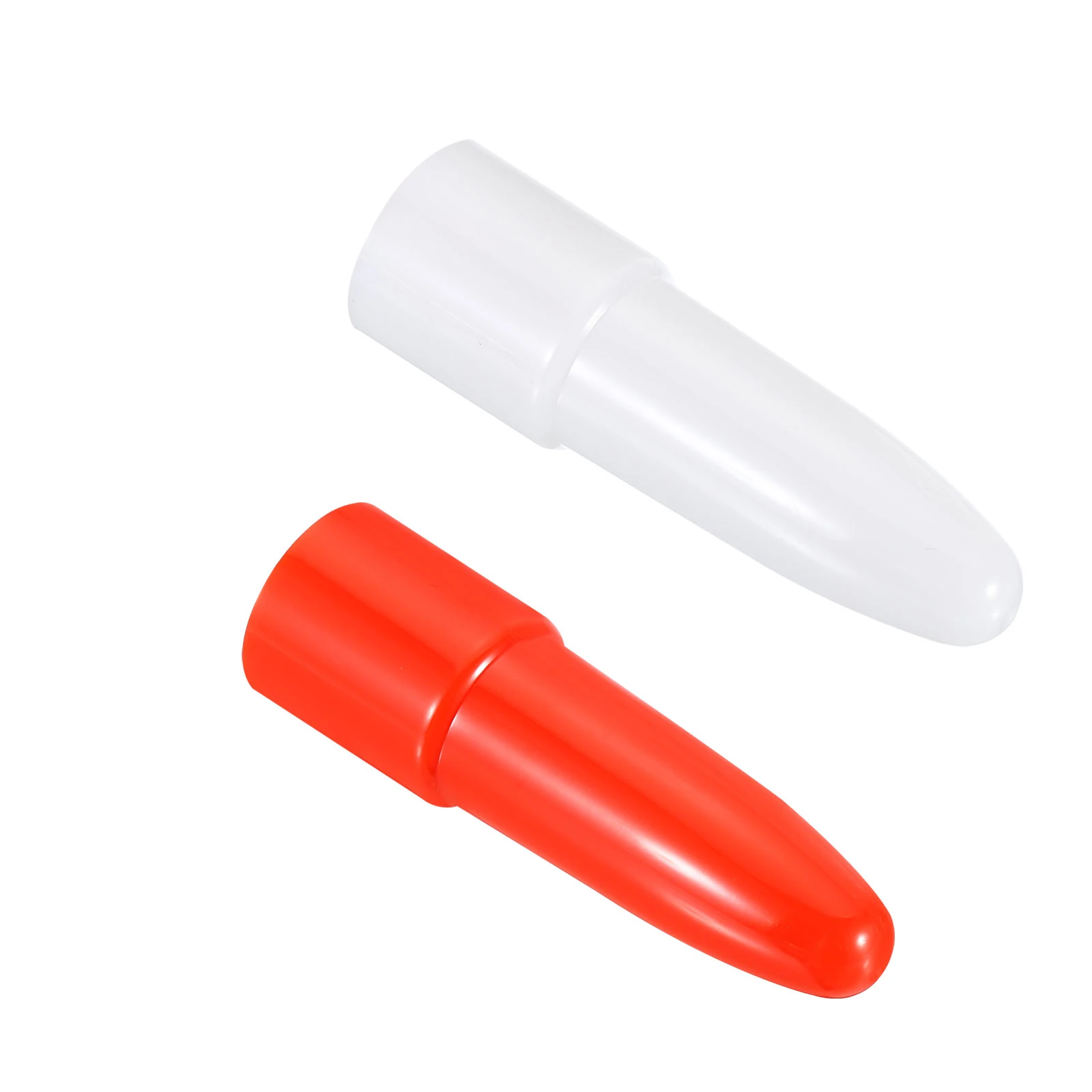 2Pcs White/Red Flashlight Diffuser Caps Set Lamp Cover PC Plastic Wear-Resistant Flashlight Signal Wand for Most LED Flashlights