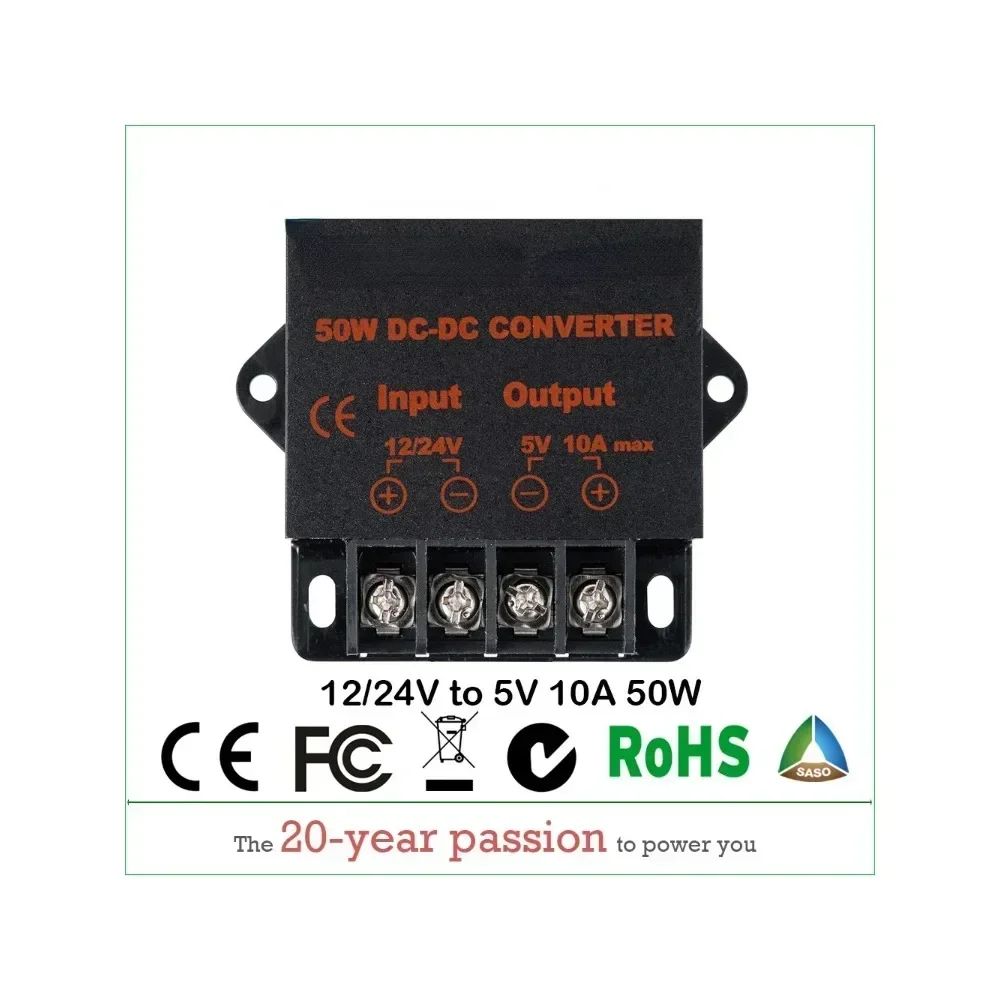 Step Down DC Power Converter 12V To 5V 5A 10A 15A Voltage Regulator Reducer Stabilizer Transformer Car Supply CE Certified