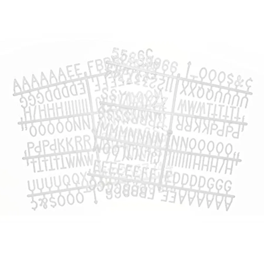 3/4 Inch Letters for Felt Letter Boards, 294 Pieces Including Characters, Numbers and Symbols for Changeable Plastic Message Bo