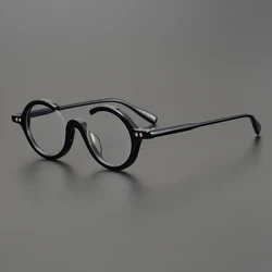 Vintage Designer Acetate Glasses Frame Men Round Prescription Myopia Optical Eyeglasses Women 2022 New Luxury Brand Eyewear