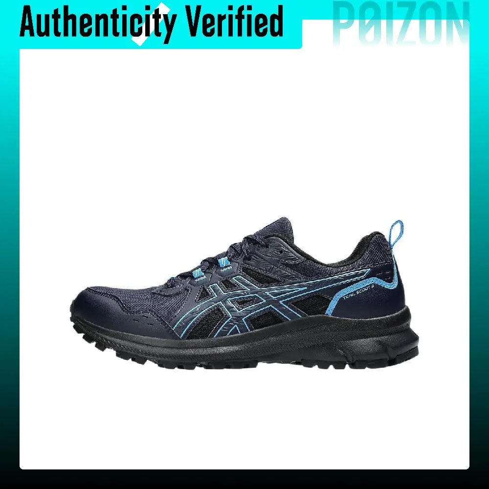 ASICS Trail Scout 3 Comfortable Low top Running Shoes Men's Black Blue 1011B700-403