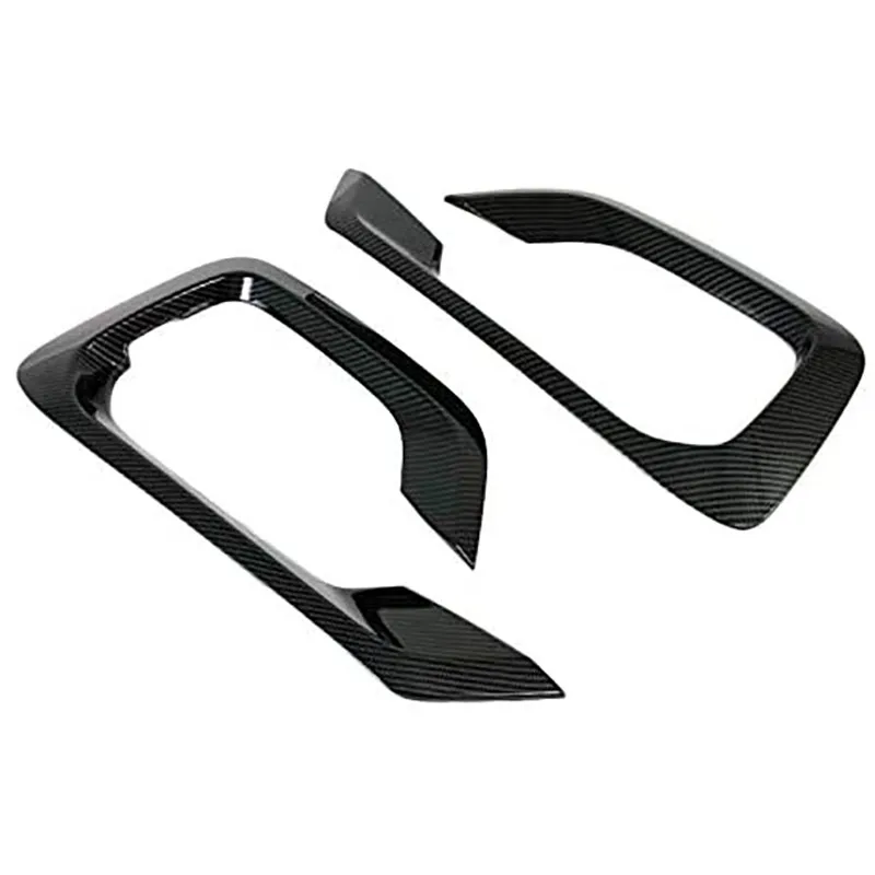 Car Carbon Look Front Fog Light Lamp Cover Trim Protect Frame For Hyundai Grand Starex H-1 I800 2018-2020 Car Styling