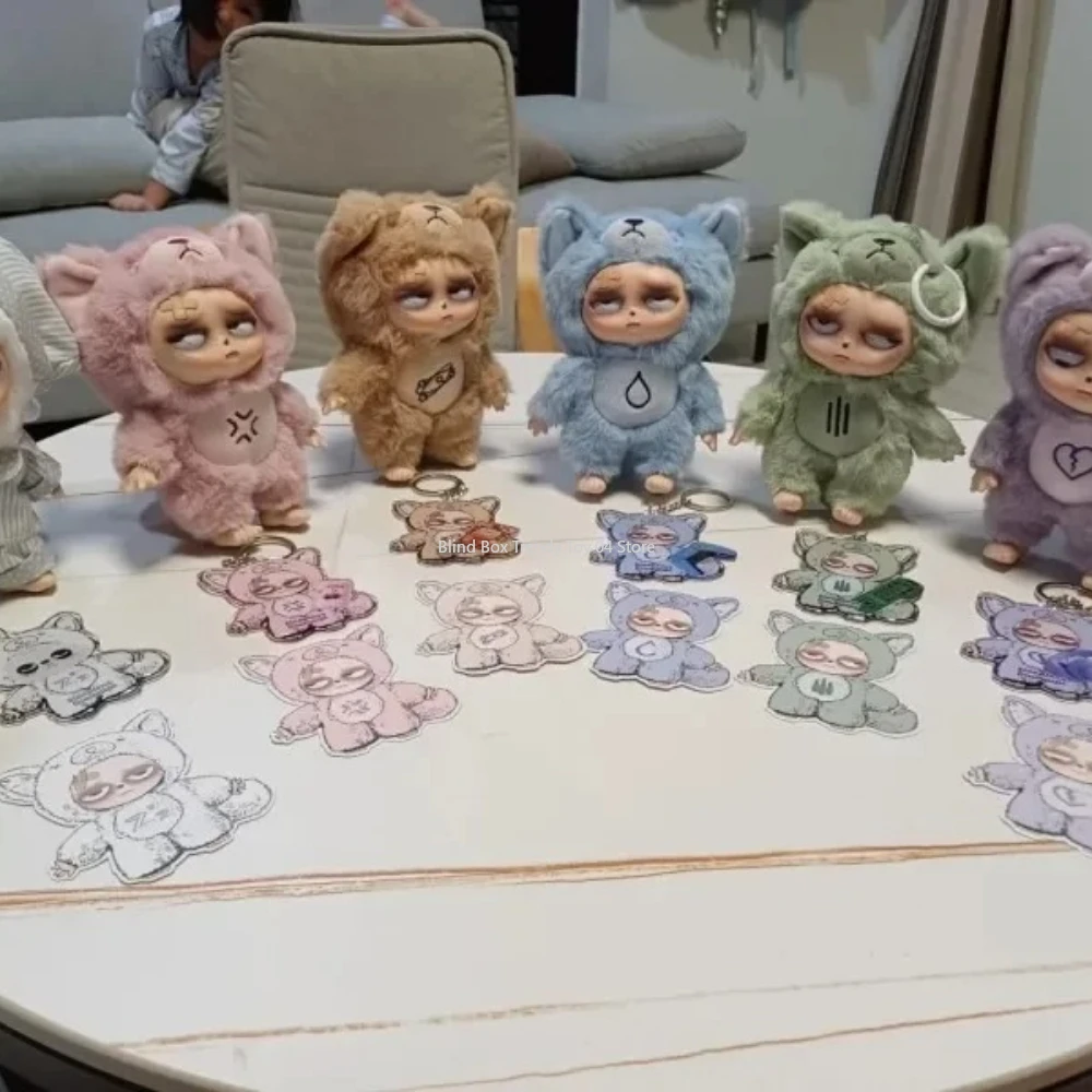 Bonito sleeppless grumpipi série caixa mistério vinil dos desenhos animados boneca figura de ação linda bonecas saco surpresa pingente brinquedo caixa cega presente