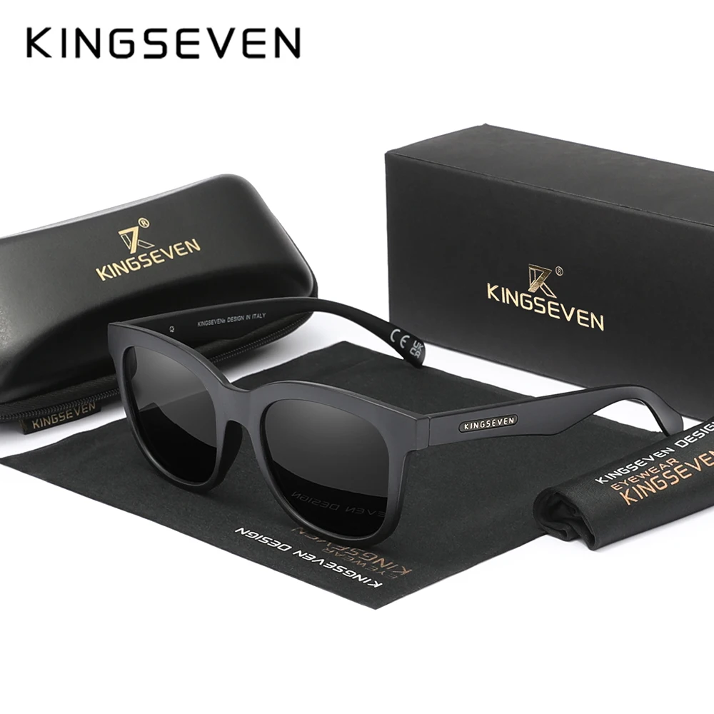 

KINGSEVEN Full Frame Sunglasses Men‘s Outdoor Polarized UV400 Eye Glasses Fashion HD Mirror Lens TR90 Women Driving Eyewear