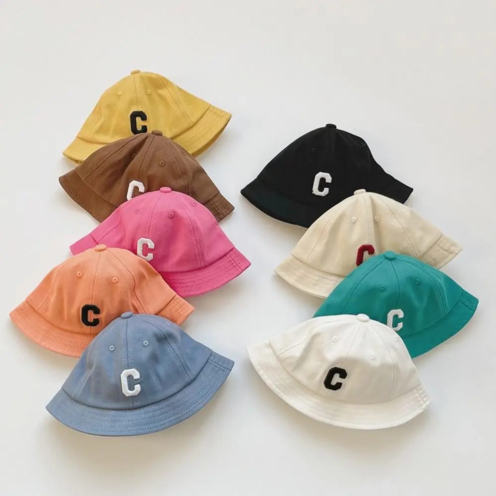 

Outdoor Cotton Baby Bucket Hat Cute UV Protection Sun Cap Breathable Cartoon Beach Cap Toddler