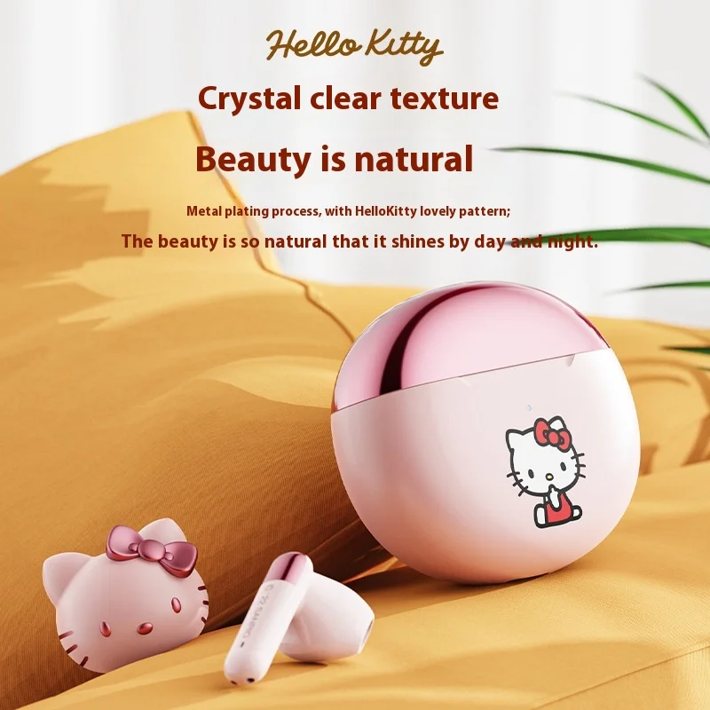 Sanrio Co-branded Jade Dog Bluetooth Headset Wireless Noise Reduction In-ear Girls Style Hello Kitty Cute High-looking  Gifts