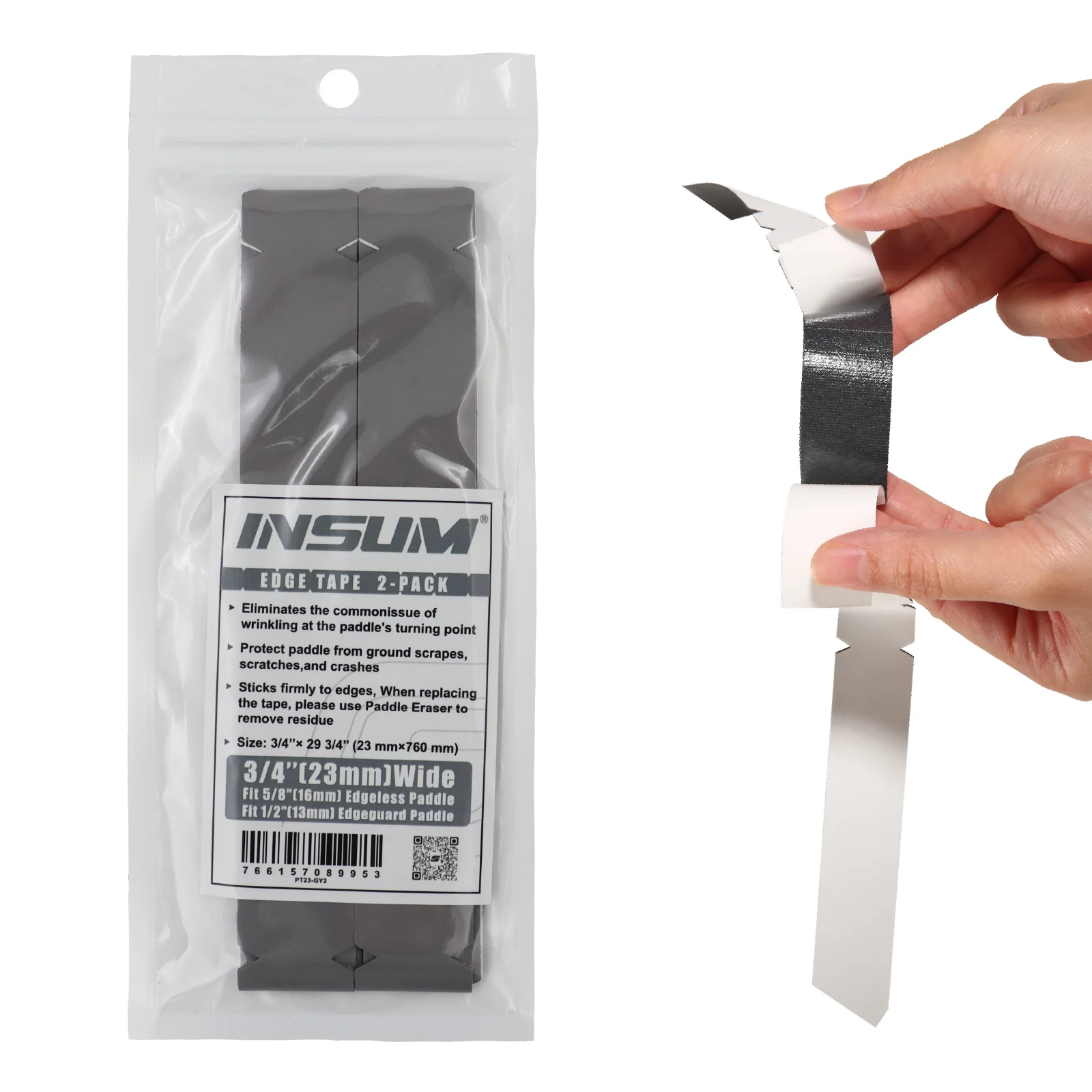 

INSUM-Pickleball Racket Edge Tape Fits Most Sizes of Pickleball Rackets Protection Tape 2 Pack