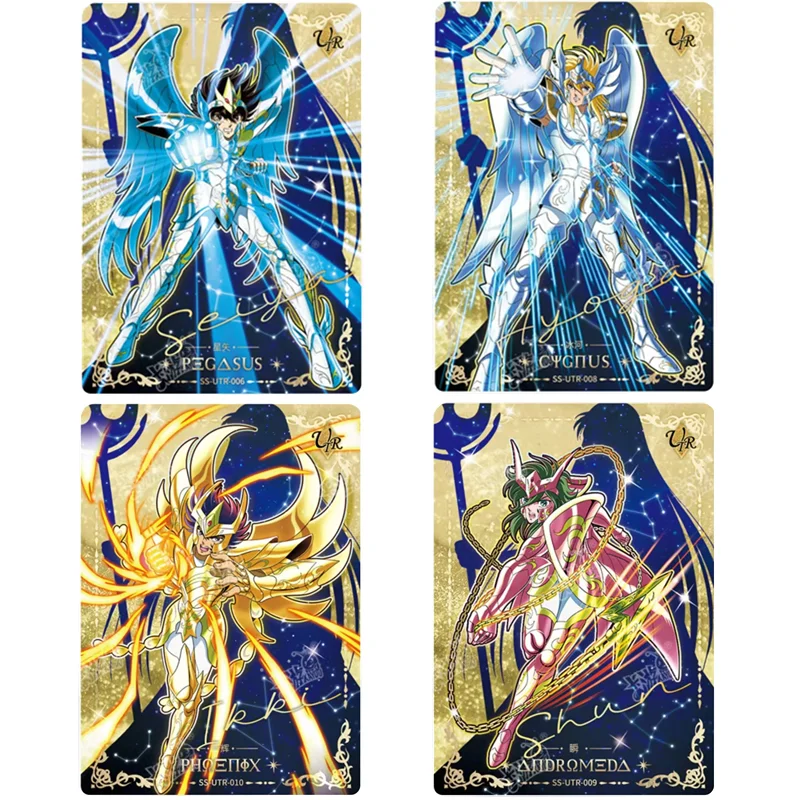 KAYOU Genuine Saint Seiya Card Collection Card Toy Seiya Purple Dragon Hyoga Shun Ikki Limited UTR Single Card Children Toy Gift