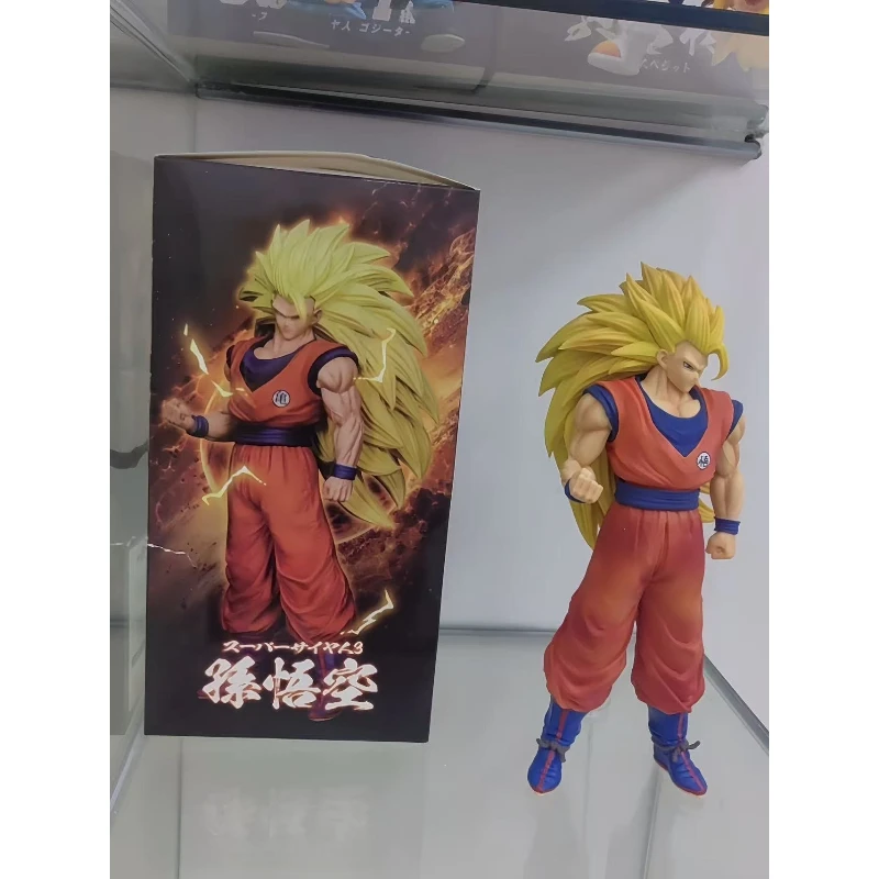 

Dragon Ball Z Son Goku SSJ3 Super Saiyan 3 Goku 30CM PVC GK Statue Anime Action Figures Desktop Case Decoration Ornament Gift