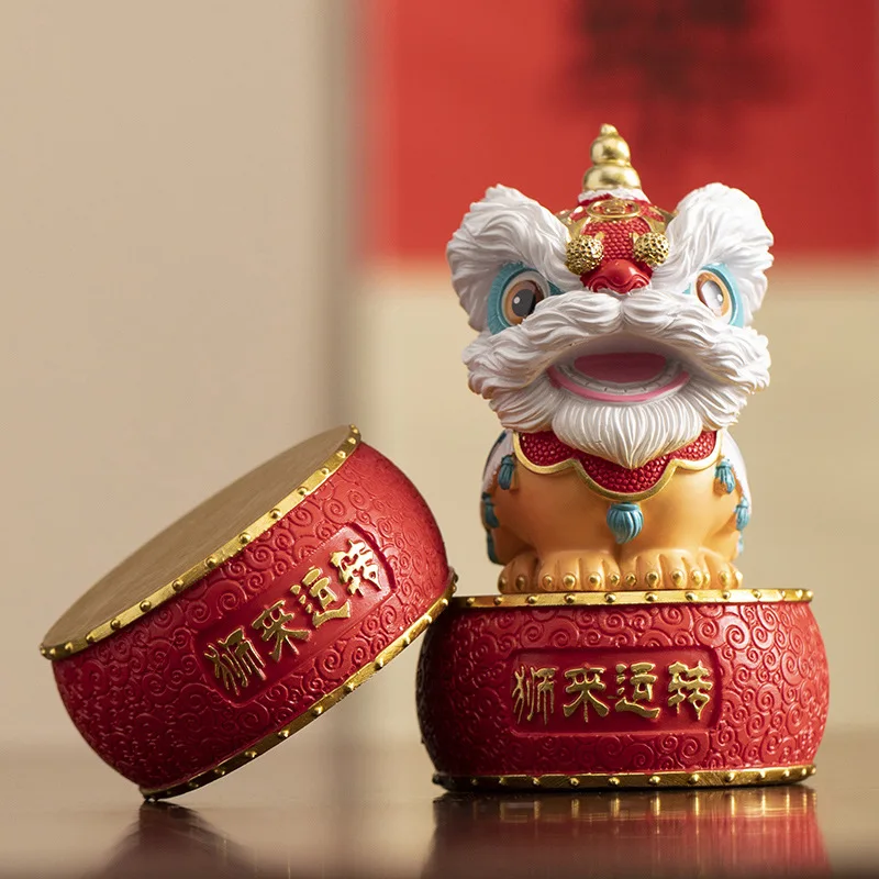 National style round drum ornament, desktop handicrafts, cultural and play tea pet base, tea tray cover, height increasing table