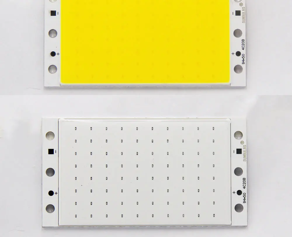 94x50MM 15W COB LED-Lichtstreifenmodul DC 12V 1600LM Ultrahelles Warmweißes Kaltweißes Blaues COB-Chip-On-Board-Matrix-LED-Lampenmodul – Detail 8