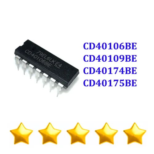 

10PCS CD40106BE CD40106 DIP-14 CD40109BE CD40109 CD40174BE CD40174 CD40110BE CD40110 CD40175BE CD40175 IC DIP