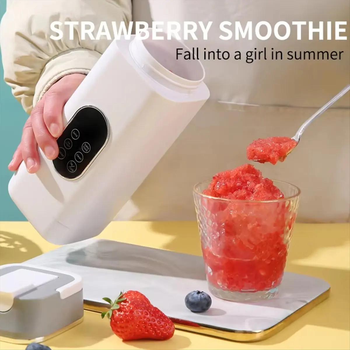 Picture 4: (A25M) Portable Blender Electric Juicer Fruit Mixers Fruit Extractors Smoothies Mixer Multifunctional Juice Maker Machine,A