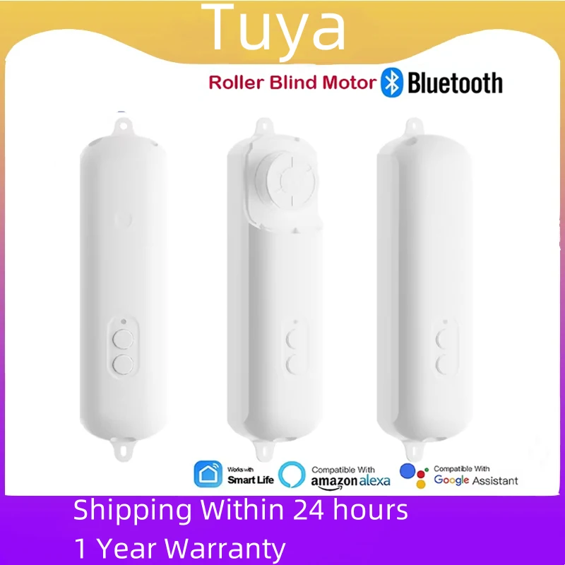 Tuya Bluetooth Roller Blind Robot Rechargable Automatic Curtain Shutter Opener Voice Control Work For Alexa Google Assistant