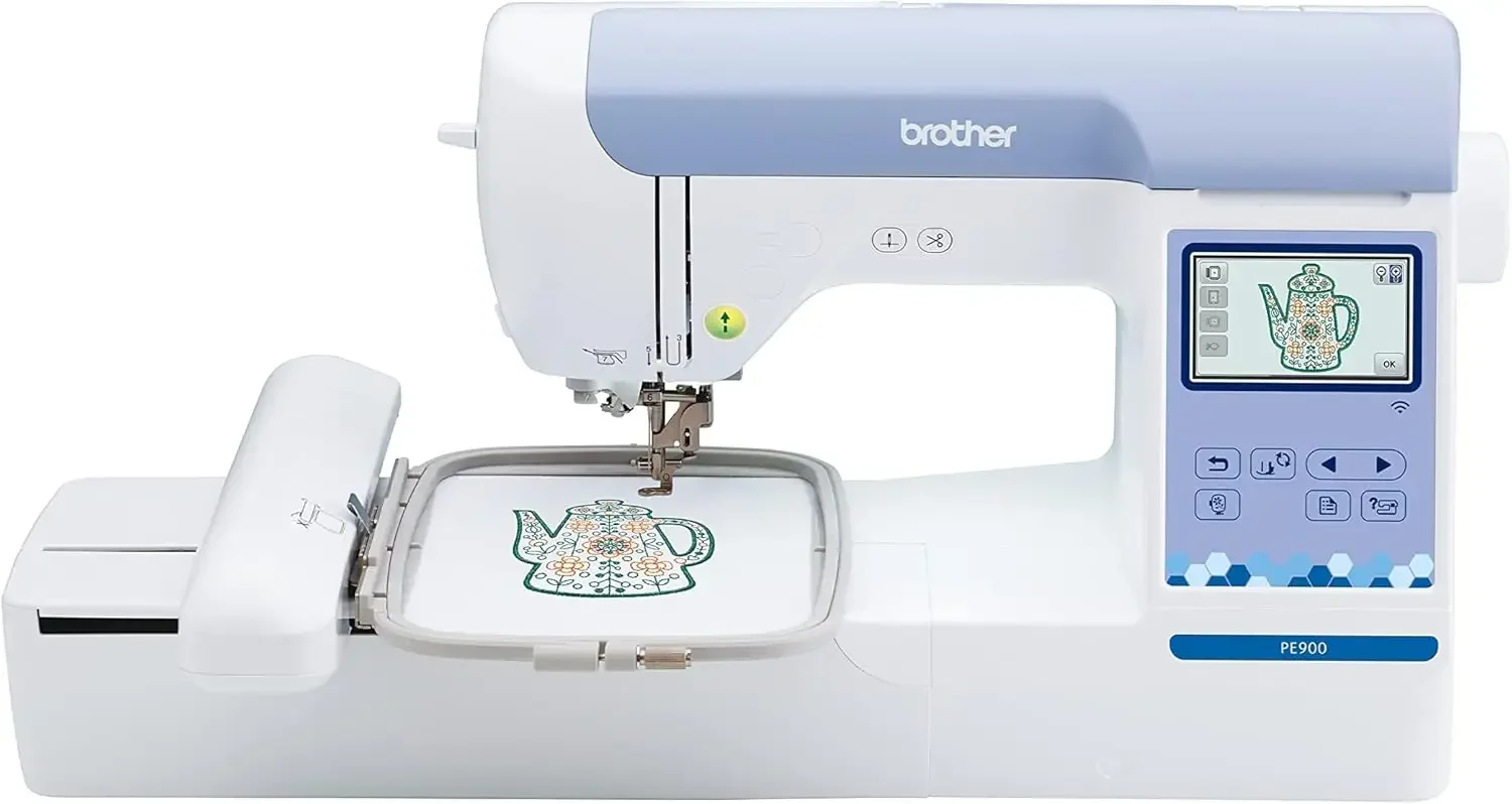 

Вышивальная машина Brother PE900 с WLAN, белая, для домашнего использования