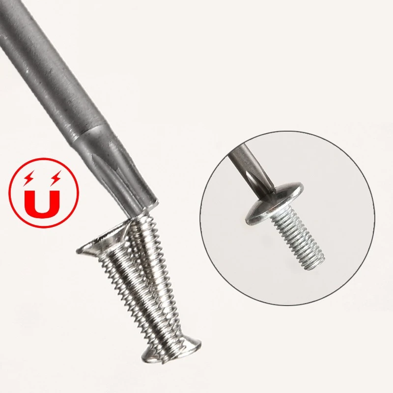 11/12 Pezzi 50/75mm S2 Manico Esagonale Magnetico Cacciavite Testa Hollow Plum Blossom Foro Trapano A Mano Strumento Accessori