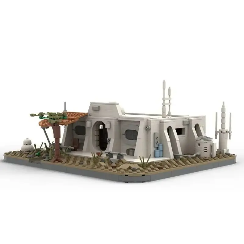 Cabin on Nevarro Outside of Town MOC Building Blocks DIY Assemble Bricks Display Architecture Collection Toys Xmas Gifts 868PCS