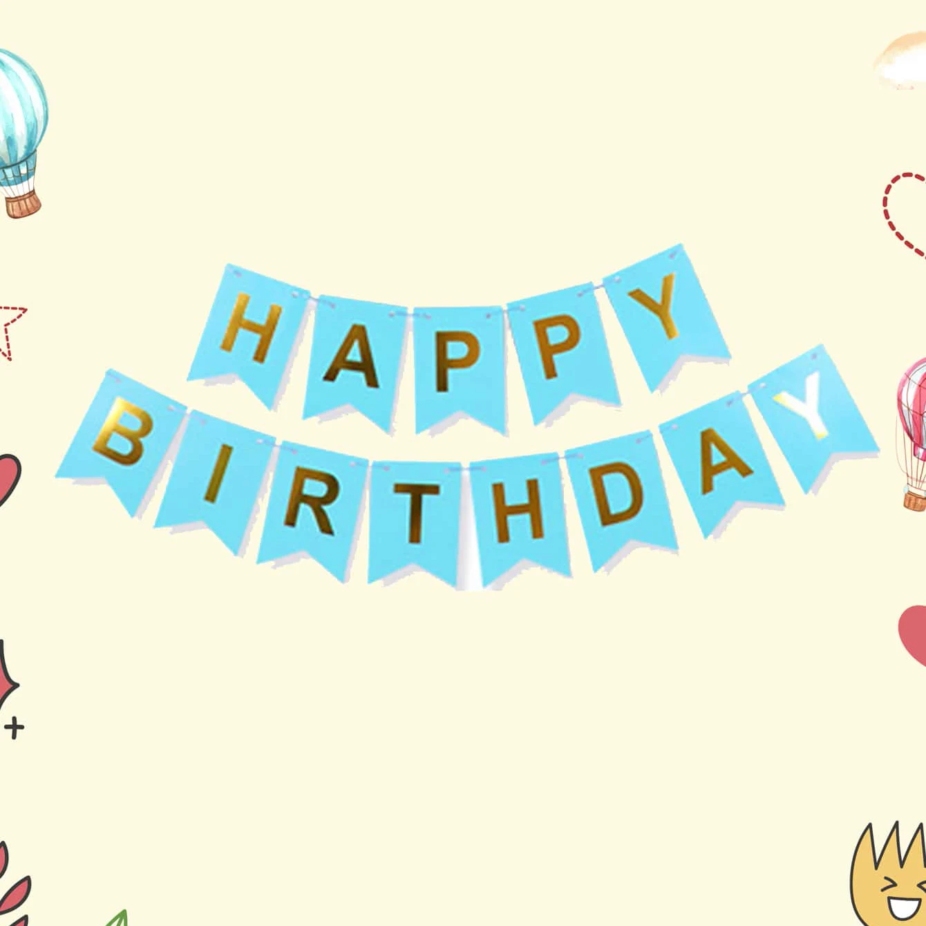 Bandera de Feliz Cumpleaños de Instagram, cartel nacarado de papel con letras en inglés, 14 piezas, nuevo producto