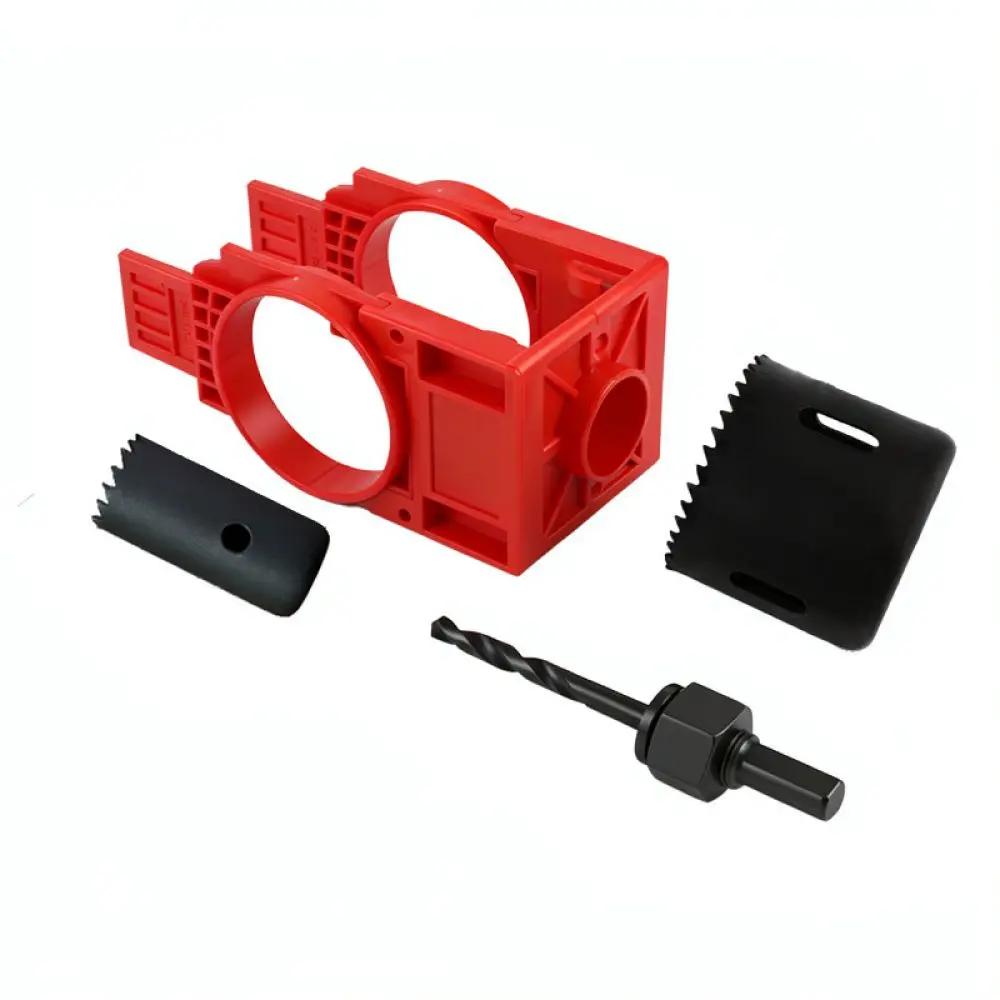 Woodworking Door Lock Hole Drill Guide Kit Professional Carpentry Accessory Accurate Positioning Hardware Template