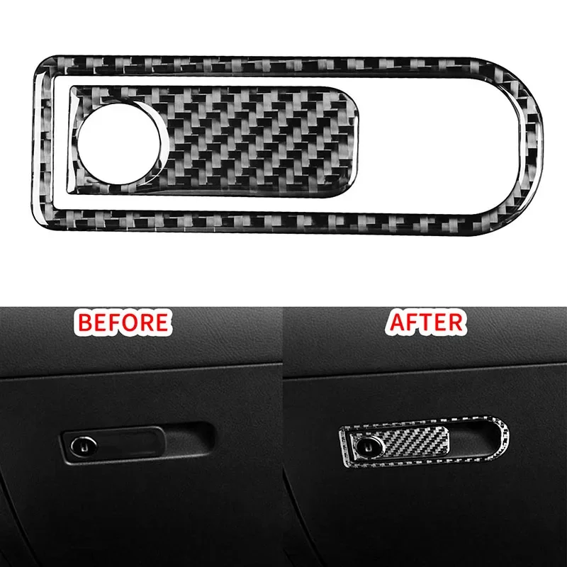 Car Glove Box Switch Sticker Trim For Mercedes Benz B-class GLB 2019 2020 Carbon Fiber Auto Glove Buttom Decorative Cover Frame