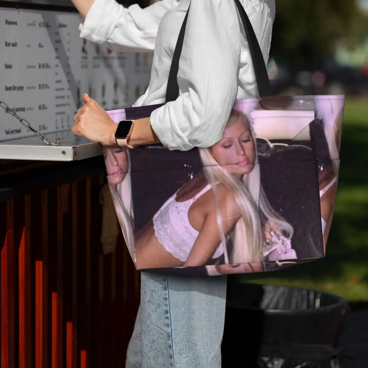 Paris Hilton Beach Tote Bag Sport Gym Yoga Duffle Large Tote Bag Women Travel Bag Fitness bag