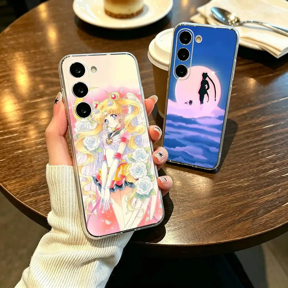 Cartoon Sailor Moon-a P  Phone Case For Samsung A25 A15 A05 A54 A34 A24 A14 Transparent Silicone Phone Cover
